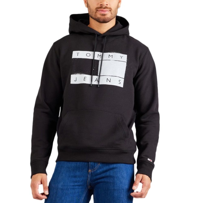 Tommy Jeans ανδρικό φούτερ μαύρο DM0DM17911-BDS