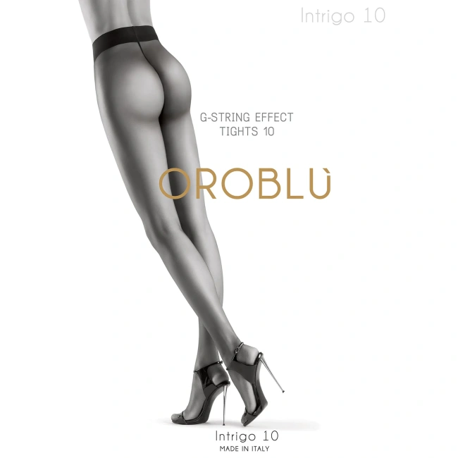 Oroblu γυναικείο καλσόν μαύρο intrigo 10den-black