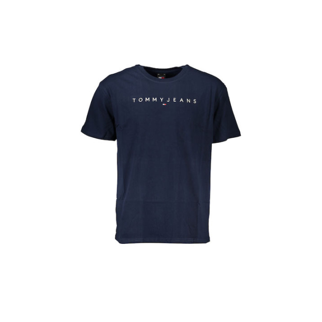 Tommy Jeans ανδρικό βαμβακερό tshirt μπλε regular fit DM0DM17993-C1G