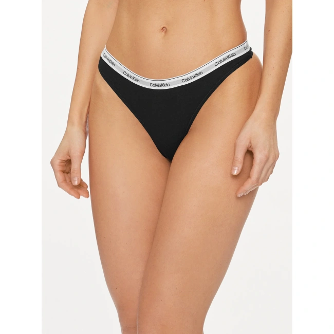 Calvin klein γυναικείο string μαύρο cotton comfort fit 000qd5043e-ub1
