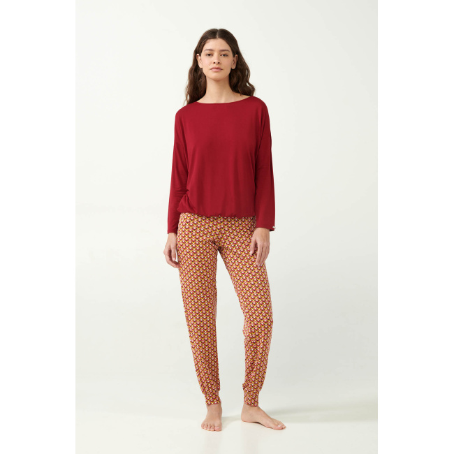 Vamp γυναικεία πιτζάμα μπορντώ modal regular fit 21032