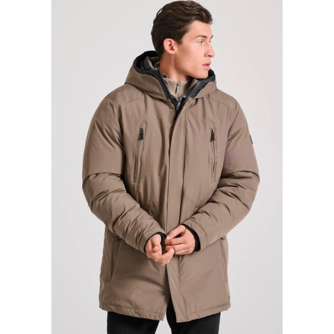 Funky Buddha Comfort ανδρικό παρκά μπεζ FBM010-041-01-beige