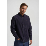 Funky Buddha ανδρικό κοτλέ βαμβακερό πουκάμισο μπλε FBM010-002-05-navy
