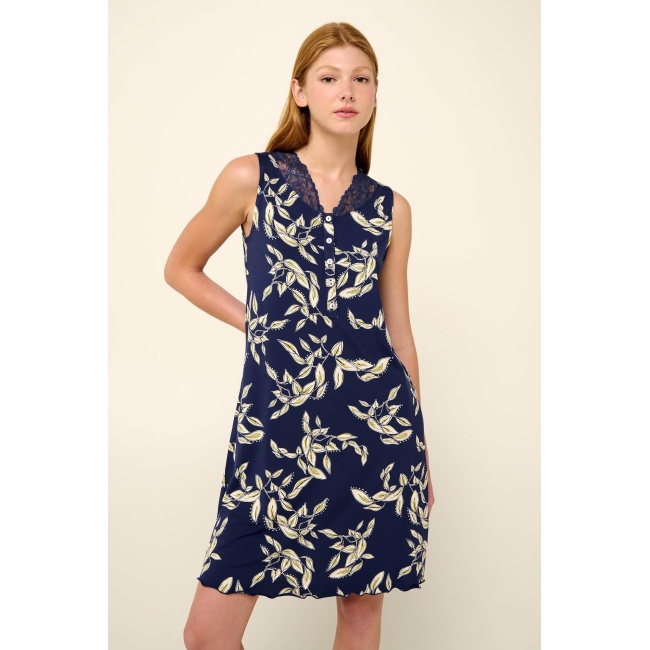 Vamp γυναικείο νυχτικό modal relaxed fit 22042-blue cavern