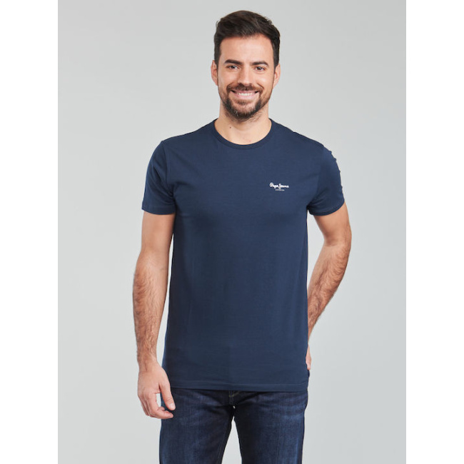 Pepe Jeans ανδρικό βαμβακερό slim fit t-shirt μπλε PM508212-595