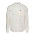 Tommy Jeans ανδρικό λινό regular πουκάμισο λευκό DM0DM20876-YBL