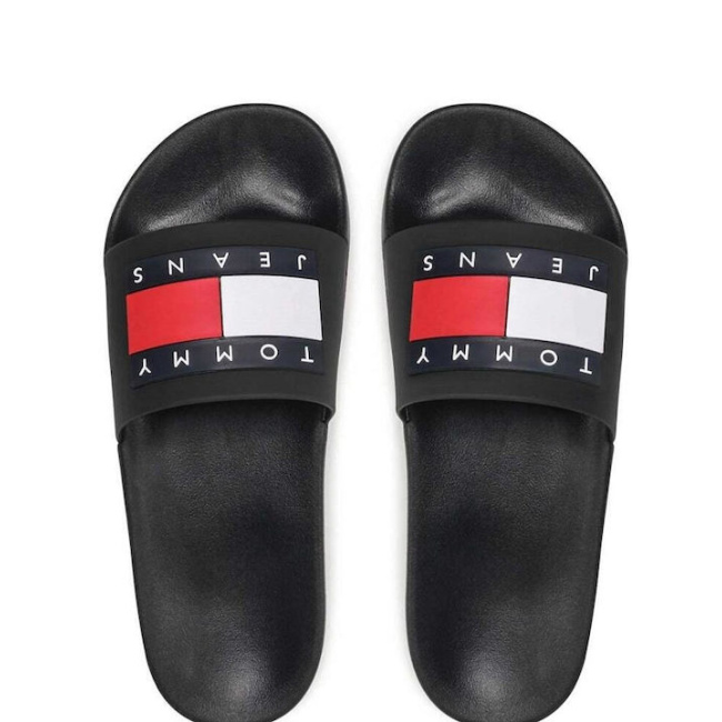 Tommy Jeans Essential pool slide ανδρικές παντόφλες μαύρες EM0EM01191-BDS