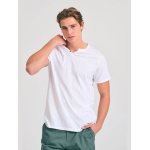 Funky Buddha ανδρικό βαμβακερό henley t-shirt λευκό FBM011-004-04-white