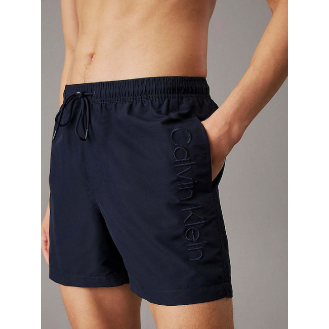 Calvin Klein Logo Embroidery ανδρικό συνθετικό μαγιό σκούρο μπλε KM0KM01166-CEF