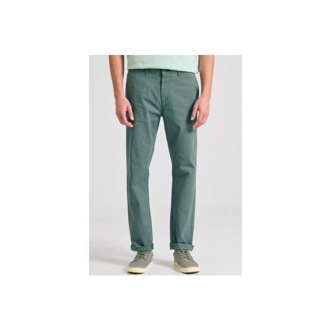 Funky Buddha The essentials ανδρικό βαμβακερό chino παντελόνι πράσινο FBM011-001-02-mineral green