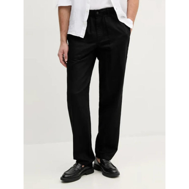 Calvin Klein Jeans ανδρικό λινό παντελόνι μαύρο J30J327288-BEH