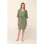 Vamp γυναικεία ρόμπα λαδί cotton regular fit 22256-green oil