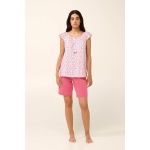 Vamp γυναικεία πυτζάμα floral cotton 22259-pink dove