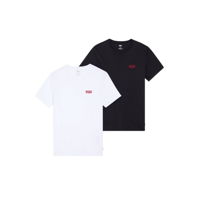 Levi’s ανδρικά βαμβακερά slim φανελάκια 2pack μαύρο & λευκό 79681-0026