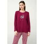 Vamp Βαμβακερή Γυναικεία Πυτζάμα 23220-red beet