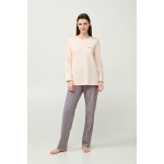 Vamp Γυναικεία Βαμβακερή Φόυτερ Πυτζάμα 23344- CREAM DEW