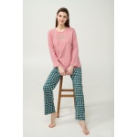 Vamp Βαμβακερή Χειμερινή Γυναικεία Πυτζάμα 23244-ROSE ELEGANCE