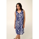 Vamp Αμάνικο Καλοκαιρινό Φόρεμα από Ποπλίνα 22404-BLUE PRINT