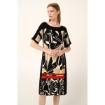 Vamp Καλοκαιρινό Φόρεμα από Viscose με Κοντό Μανίκι 22475-black