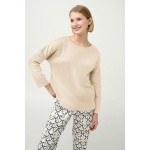 Vamp Γυναικεία Βαμβακερή Πυτζάμα 23350-BEIGE SOLEIL