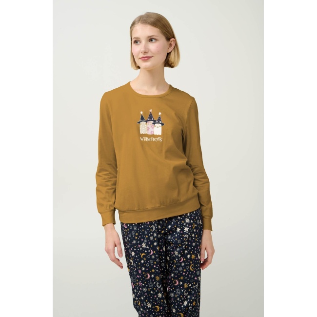 Vamp Γυναικεία Βαμβακερή Πυτζάμα 23200-YELLOW NARCISSUS