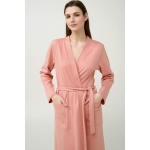 Vamp Σταυρωτή Βαμβακερή Γυναικεία Ρόμπα  23337-PINK TAN