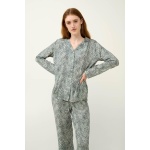 Vamp Γυναικεία Πυτζάμα Micromodal 23012- Green Sage