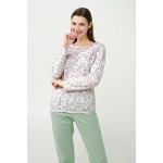 Vamp Γυναικεία Φούτερ Πυτζάμα 23252-GREEN FROSTY