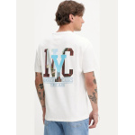 Tommy Jeans ανδρικό βαμβακερό relaxed fit t-shirt εκρού DM0DM21831-YBL