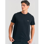 Funky Buddha ανδρικό βαμβακερό regular t-shirt μαύρο FBM012-001-04-black