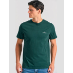 Funky Buddha ανδρικό βαμβακερό regular t-shirt πράσινο FBM012-001-04-pine green