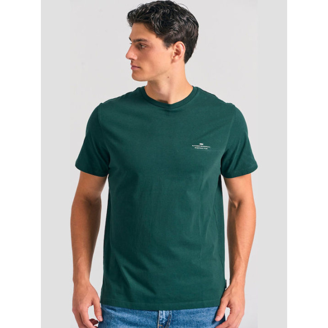 Funky Buddha ανδρικό βαμβακερό regular t-shirt πράσινο FBM012-001-04-pine green