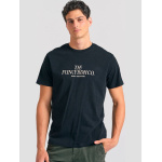 Funky Buddha ανδρικό βαμβακερό regular t-shirt μαύρο FBM012-030-04-black