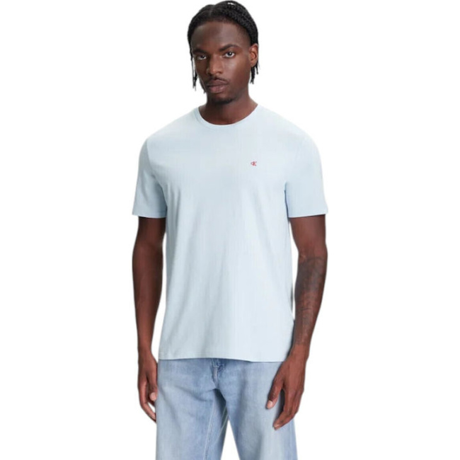 Calvin Klein Jeans ανδρικό βαμβακερό regular t-shirt σιέλ LV040HM265-3UD whinter sky