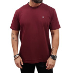 Calvin Klein Jeans ανδρικό βαμβακερό regular t-shirt κόκκινο LV040HM265-VLP deep rouge