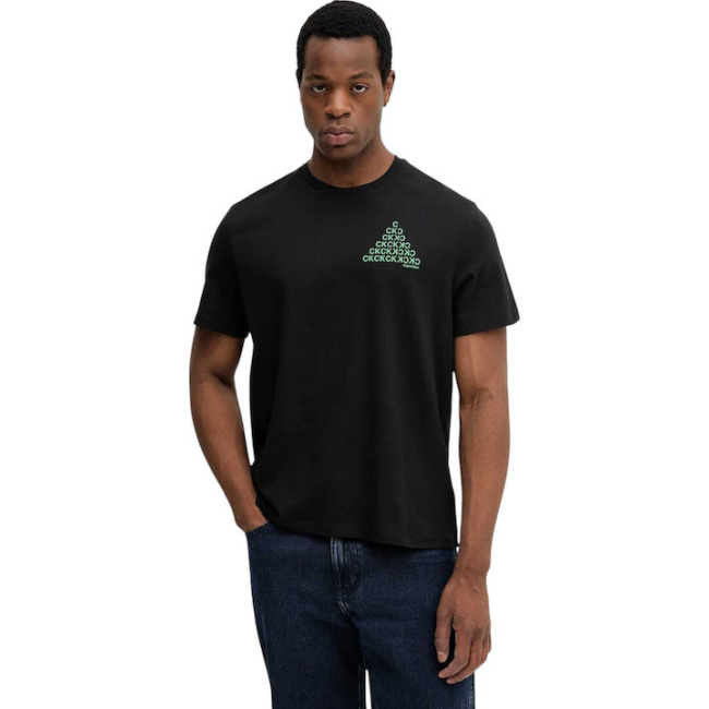 Calvin Klein Jeans ανδρικό βαμβακερό regular t-shirt μαύρο LV04RC825G-UB1