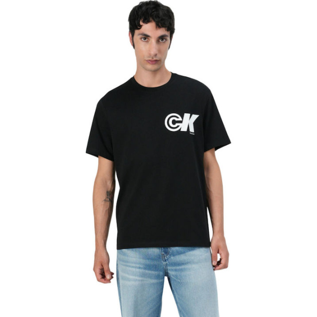 Calvin Klein Jeans ανδρικό βαμβακερό regular t-shirt μαύρο LV04RC835G-UB1
