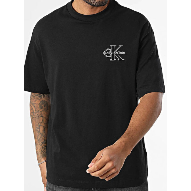 Calvin Klein Jeans ανδρικό βαμβακερό regular t-shirt μαύρο LV04RC856G-UB1