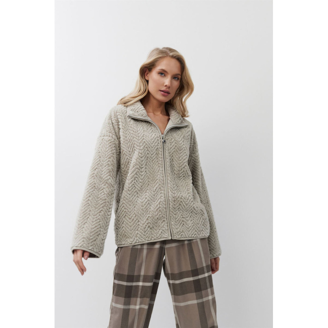 Aruelle Γυναικεία Χειμερινή Κοντή Ρόμπα -Ζακέτα Fleece Ela-Μπεζ