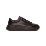 Δερμάτινο Ανδρικό Raymont Sneaker Παπούτσι ART 924 Μαύρο