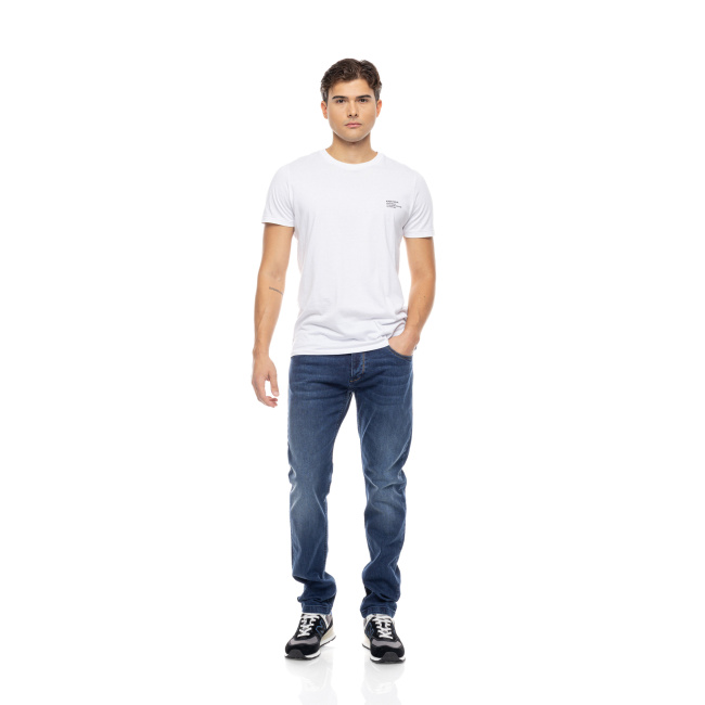 Cover Jeans ανδρικό βαμβακερό τζιν παντελόνι Teddy slim fit μπλε E2479