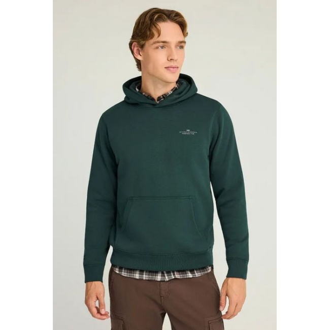 Funky Buddha the essentials ανδρικό βαμβακερό regular φούτερ πράσινο FBM012-002-06-Pine Green