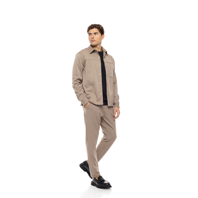Cover Jeans ανδρικό παντελόνι chinos μπεζ S Willy R0111-31-Beige