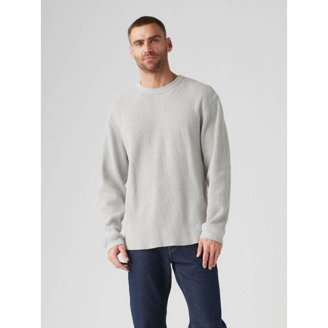 Levi’s Thermal Tee βαμβακερή relaxed μπλούζα γκρι A9249-0003 Light Gray