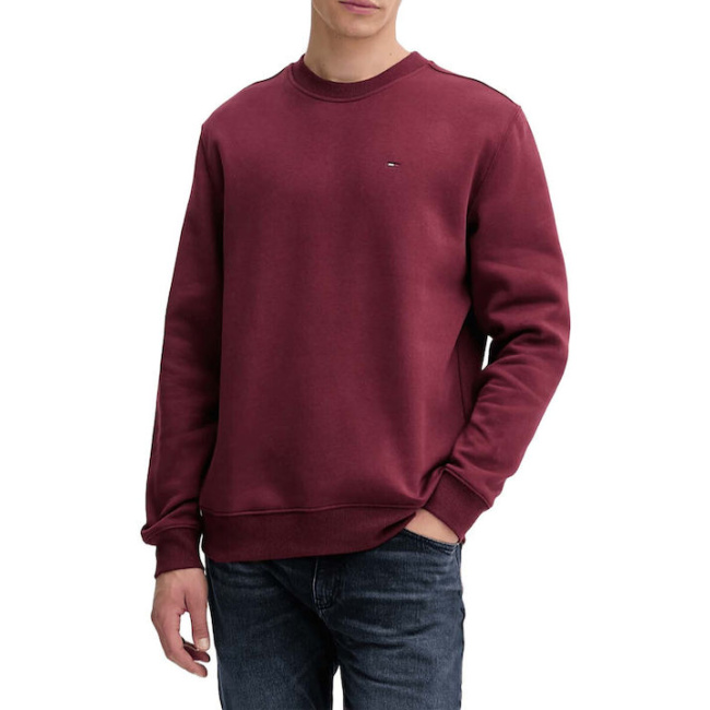 Tommy Jeans ανδρικό regular φούτερ μπορντό DM0DM20741-XIU