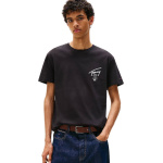 Tommy Jeans Signature jersey ανδρικό regural fit t-shirt μαύρο DM0DM22120-BDS