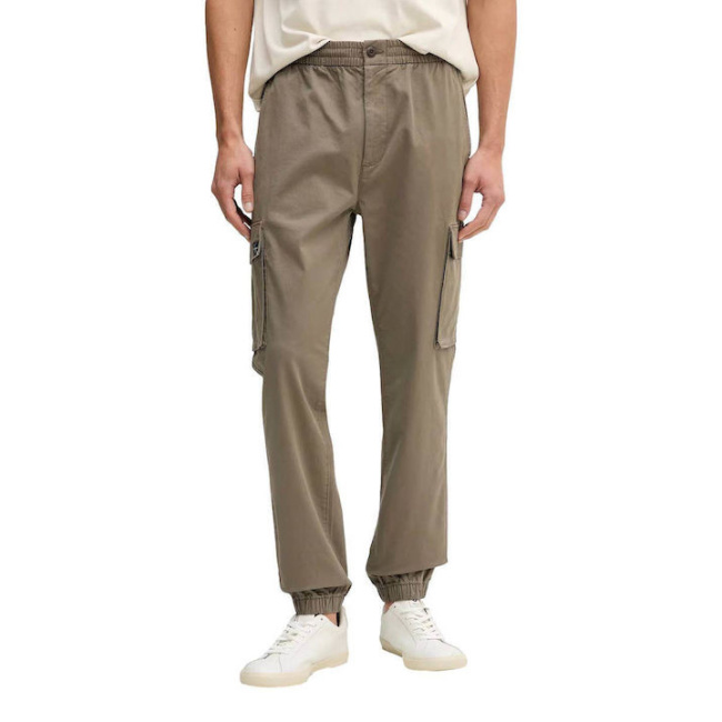 Calvin Klein Jeans ανδρικό cargo skinny fit βαμβακερό παντελόνι μπεζ LV04RD608G-PAY