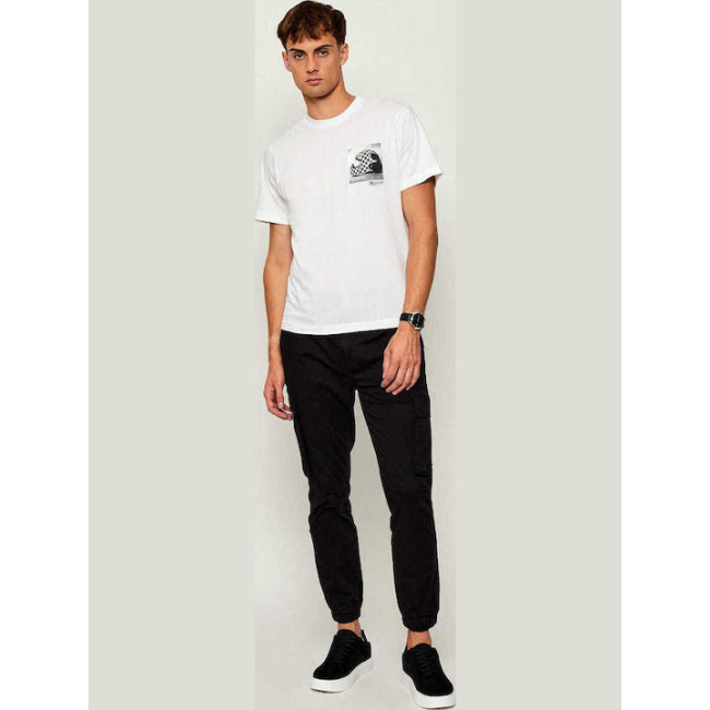 Calvin Klein Jeans ανδρικό cargo skinny fit βαμβακερό παντελόνι μαύρο LV04RD608G-Black