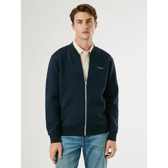 Pepe Jeans Macbeth Plain Bomber ανδρική φούτερ ζακέτα μπλε PM5800010-594 Dulwich blue