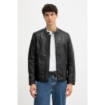 Pepe Jeans Ανδρικό Δερμάτινο Μπουφάν JOEY PM4027178-999 Μαύρο
